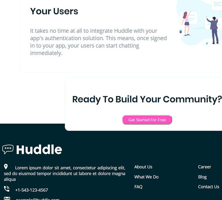 Huddle Page – Built to Spec